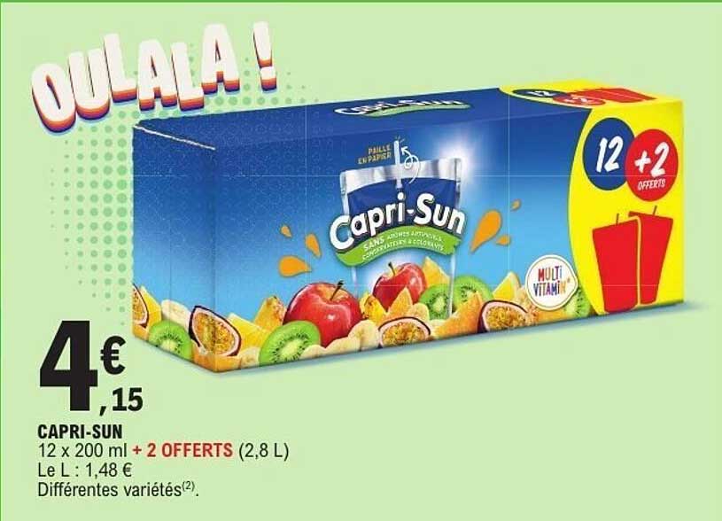 CAPRI-SUN 12 x 200 ml + 2 OFFERTS (2,8 L)