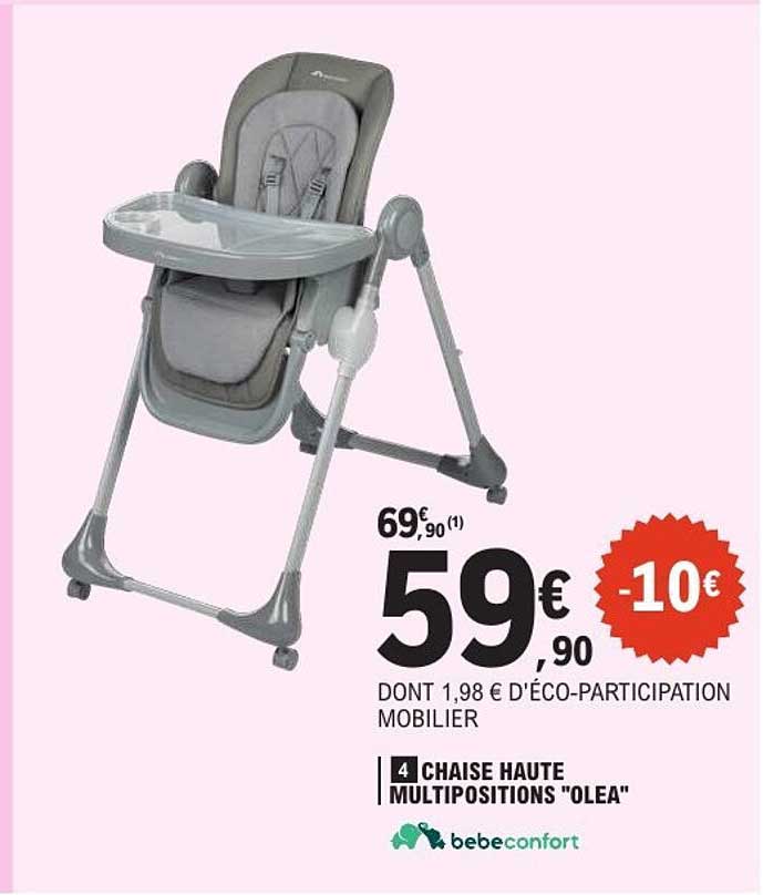 CHAISE HAUTE MULTIPOSITIONS "OLEA"