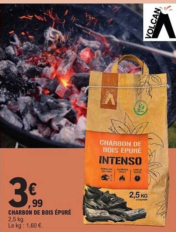 CHARBON DE BOIS ÉPURÉ INTENSO