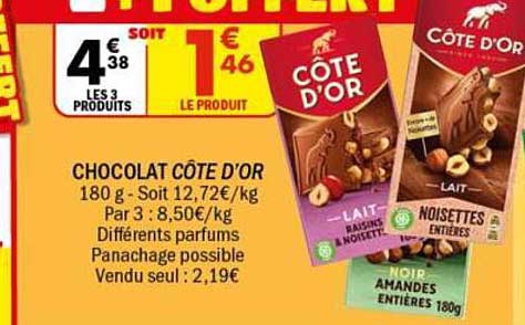 CHOCOLAT CÔTE D'OR 180 g