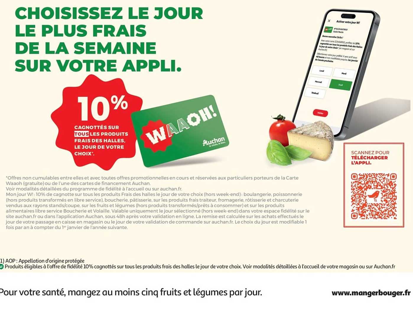 CHOISISSEZ LE JOUR LE PLUS FRAIS DE LA SEMAINE SUR VOTRE APPLI.