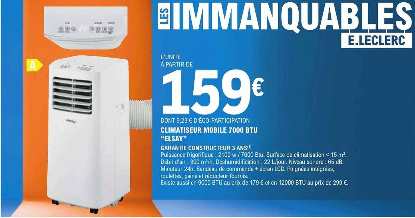CLIMATISEUR MOBILE 7000 BTU “ELSAY”