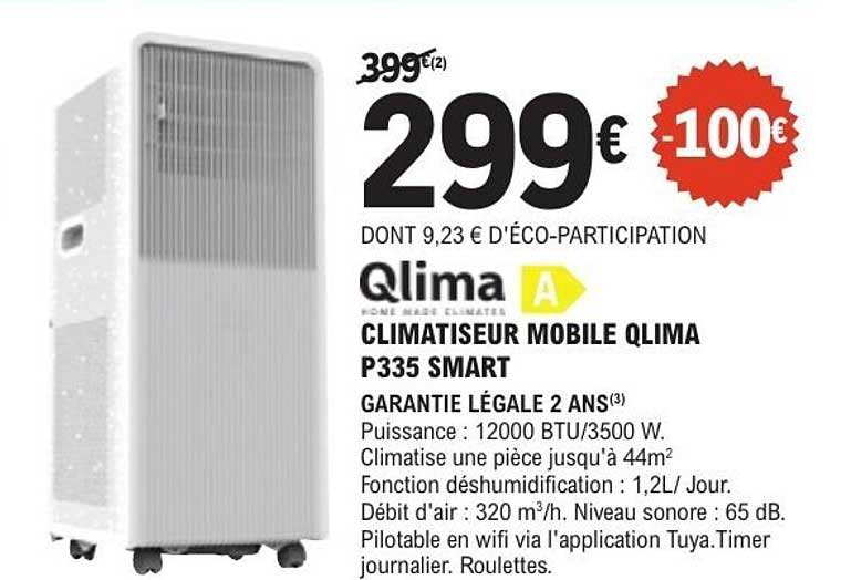 CLIMATISEUR MOBILE QLIMA P335 SMART