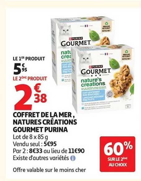 COFFRET DE LA MER, NATURES CRÉATIONS GOURMET PURINA