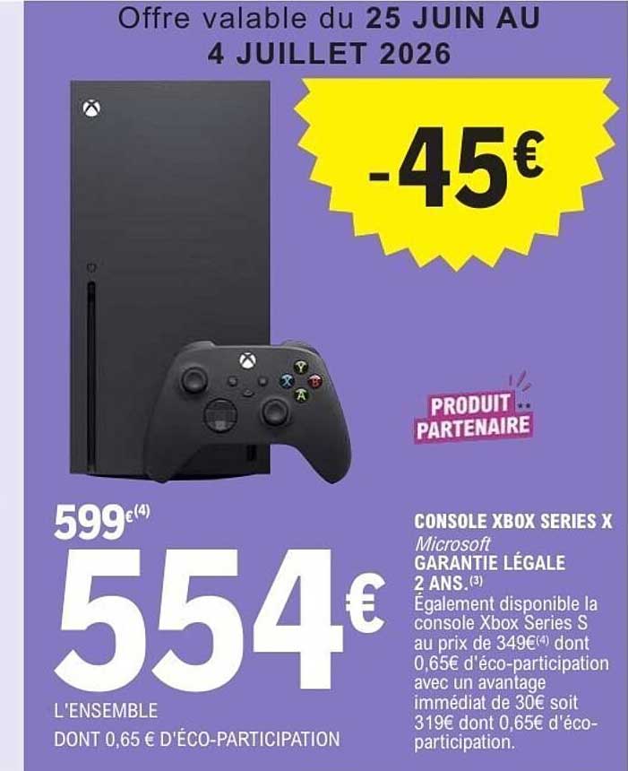 CONSOLE XBOX SERIES X Microsoft GARANTIE LÉGALE 2 ANS.