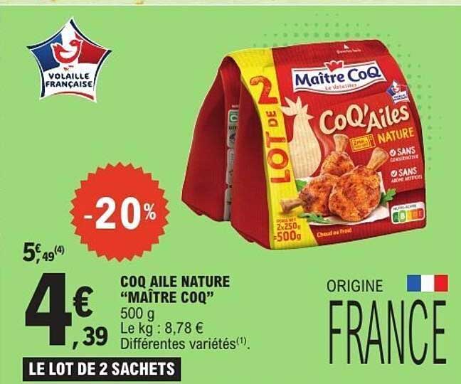 COQ AILE NATURE “MAÎTRE COQ”