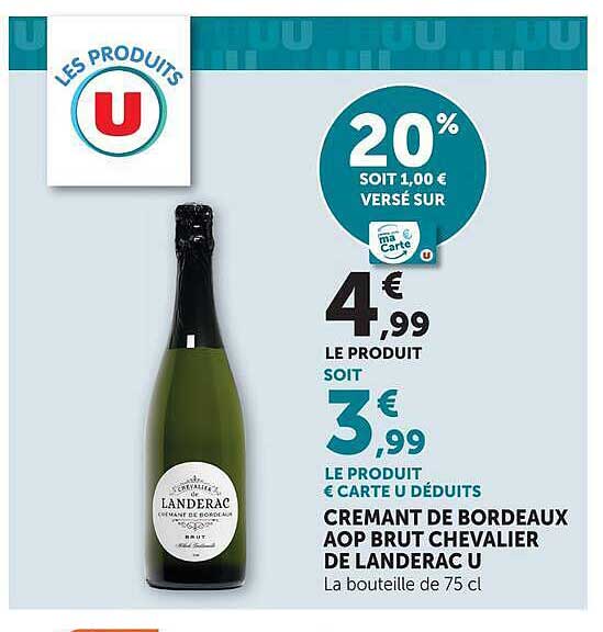 CREMANT DE BORDEAUX AOP BRUT CHEVALIER DE LANDERAC U