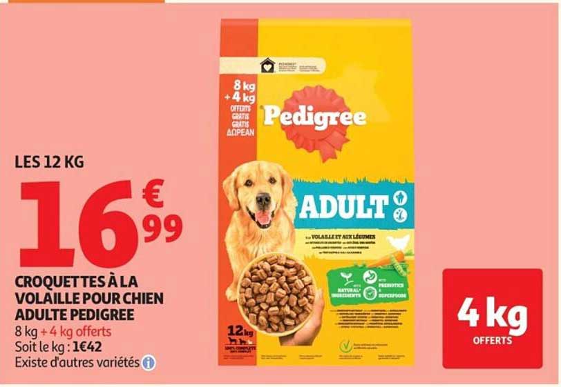 CROQUETTES À LA VOLAILLE POUR CHIEN ADULTE PEDIGREE
