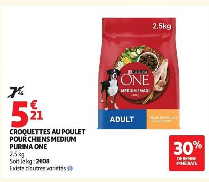 CROQUETTES AU POULET POUR CHIENS MEDIUM PURINA ONE