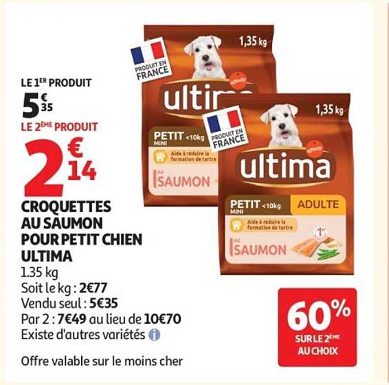 CROQUETTES AU SAUMON POUR PETIT CHIEN ULTIMA