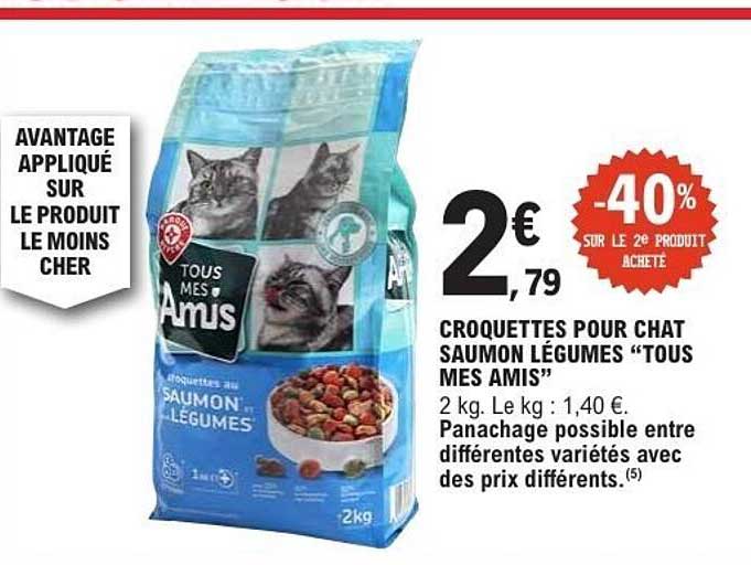 CROQUETTES POUR CHAT SAUMON LÉGUMES “TOUS MES AMIS”
