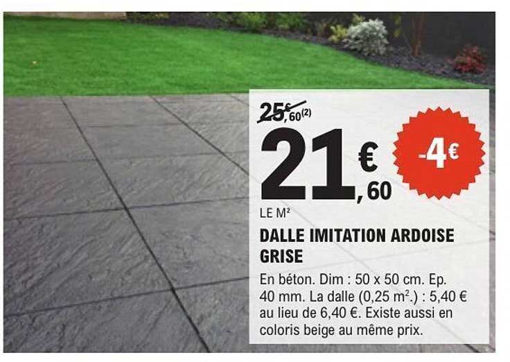 DALLE IMITATION ARDOISE GRISE