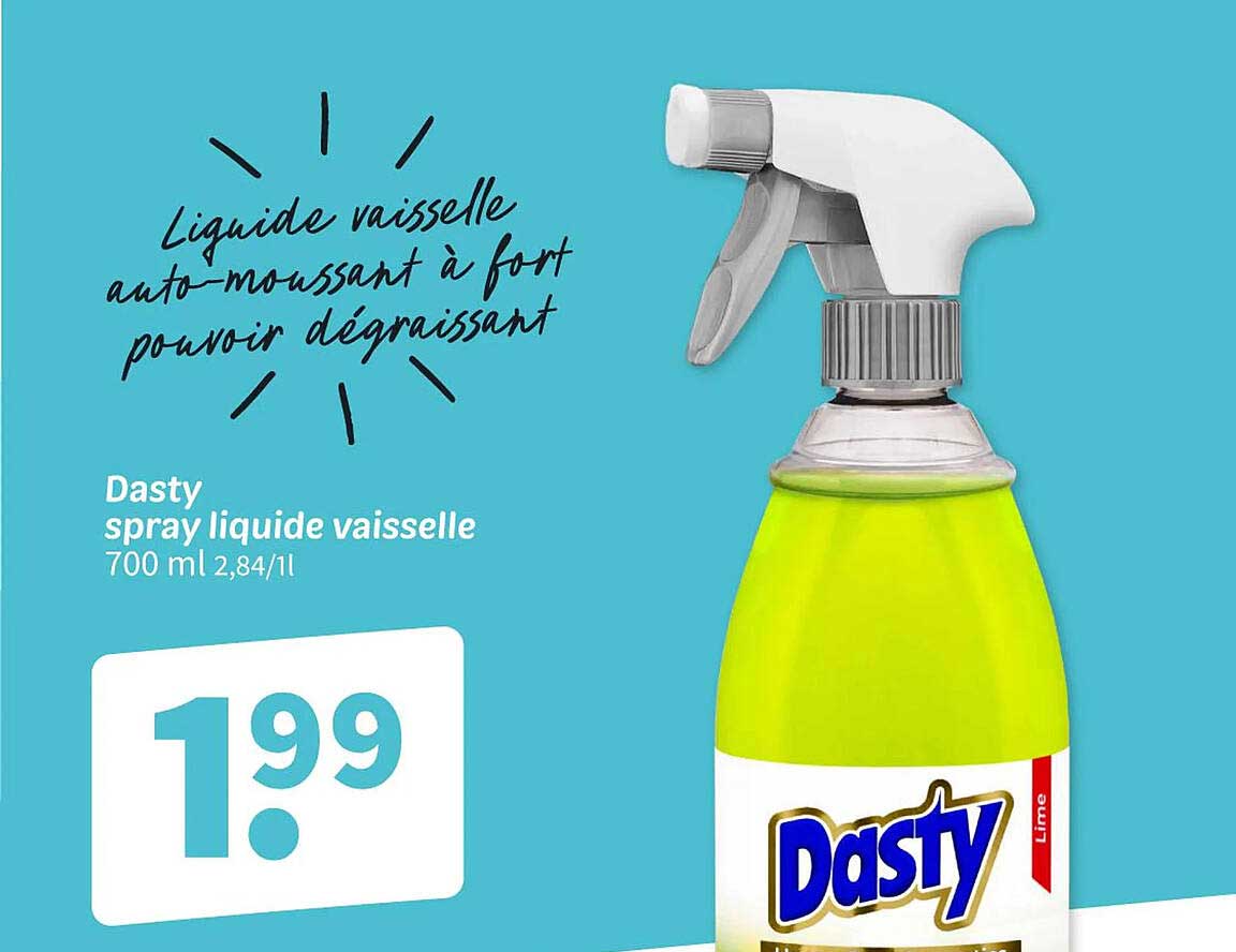 Dasty spray liquide vaisselle