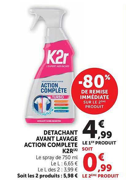 DETACHANT AVANT LAVAGE ACTION COMPLETE K2R