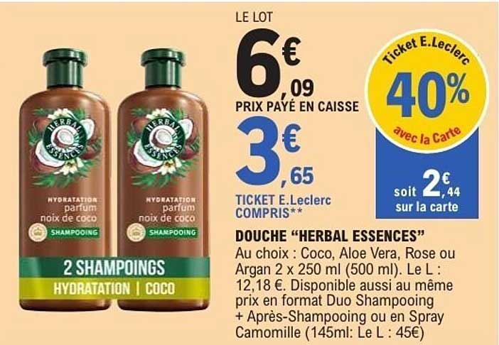 DOUCHE “HERBAL ESSENCES”