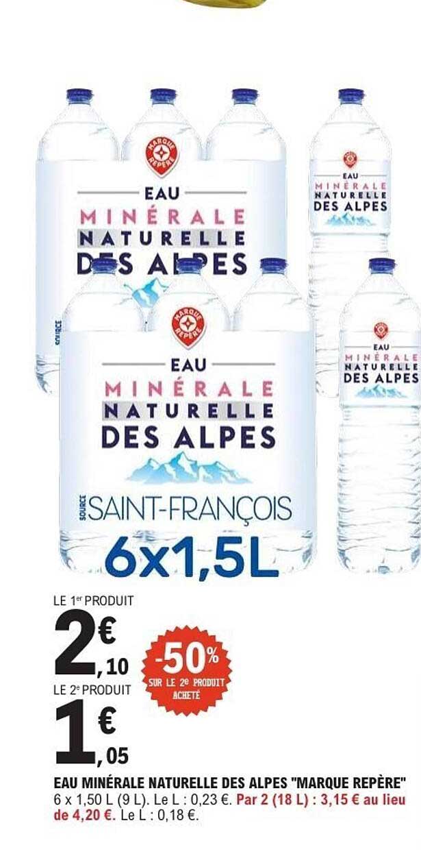 EAU MINÉRALE NATURELLE DES ALPES "MARQUE REPÈRE"