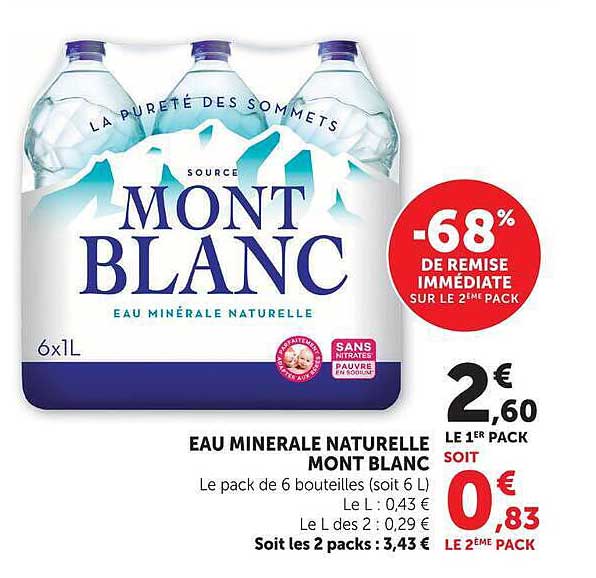 EAU MINERALE NATURELLE MONT BLANC