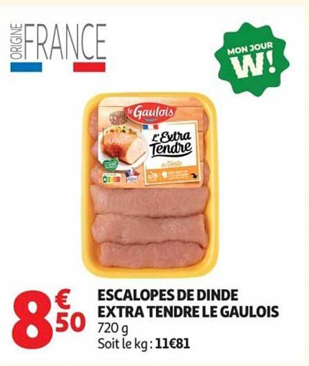ESCALOPES DE DINDE EXTRA TENDRE LE GAULOIS