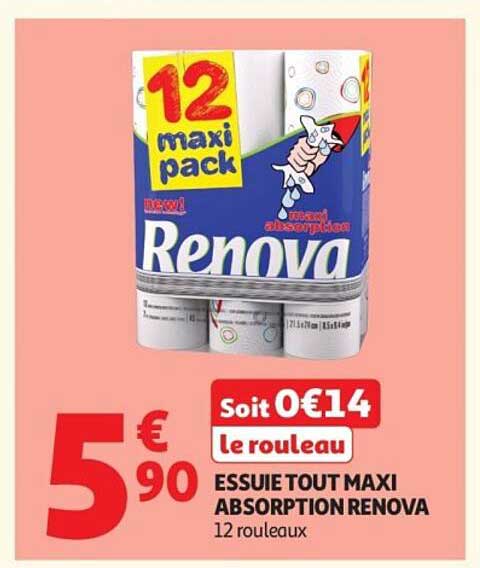 ESSUIE TOUT MAXI ABSORPTION RENOVA 12 rouleaux