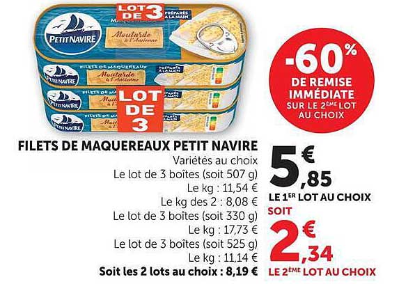FILETS DE MAQUEREAUX PETIT NAVIRE