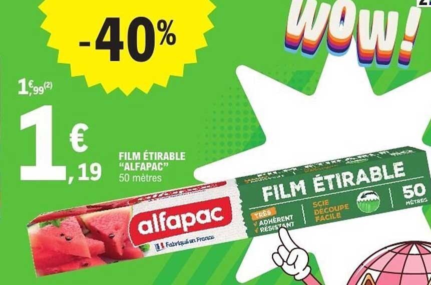 FILM ÉTIRABLE "ALFAPAC" 50 mètres