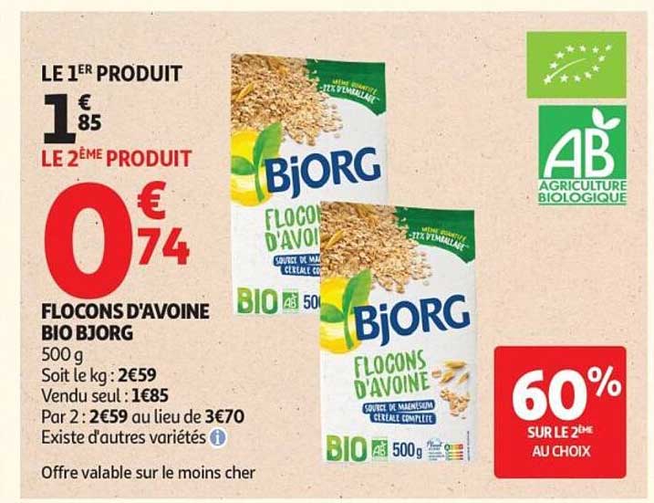 FLOCONS D'AVOINE BIO BJORG