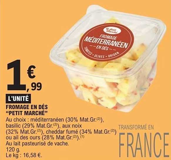 FROMAGE EN DÉS “PETIT MARCHÉ”