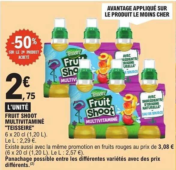 FRUIT SHOOT MULTIVITAMINÉ "TEISSEIRE"