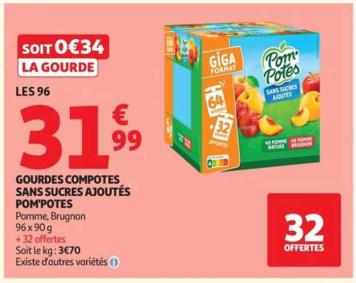 GOURDES COMPOTES SANS SUCRES AJOUTÉS POM'POTES