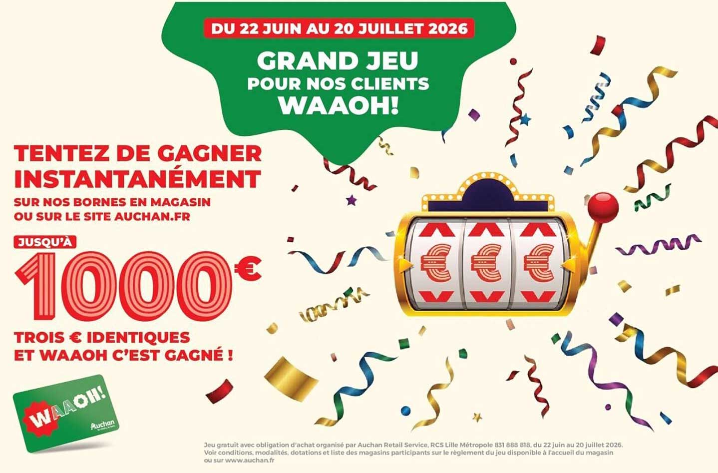 GRAND JEU POUR NOS CLIENTS WAAOH!