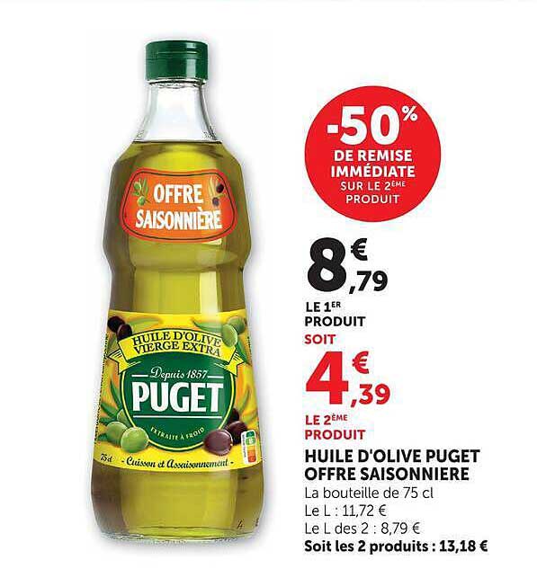 HUILE D'OLIVE PUGET OFFRE SAISONNIERE