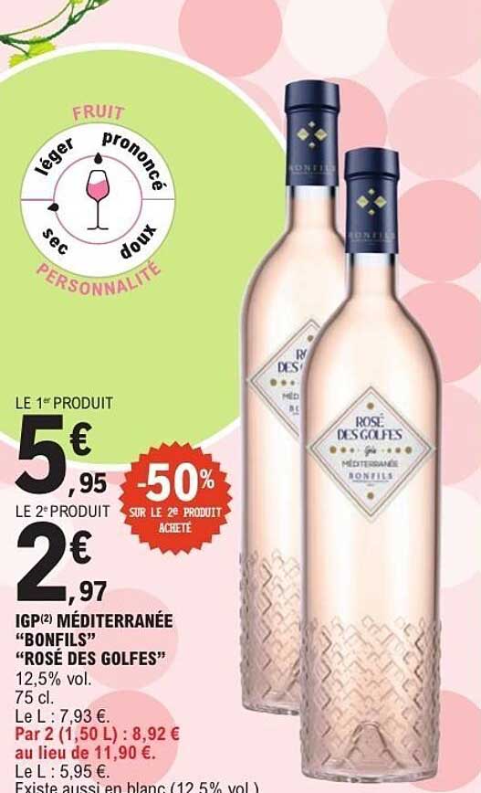 IGP MÉDITERRANÉE “BONFILS” “ROSÉ DES GOLFES”