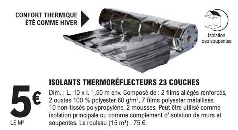ISOLANTS THERMORÉFLECTEURS 23 COUCHES