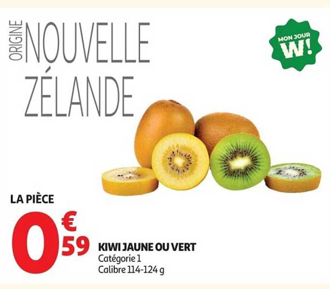 KIWI JAUNE OU VERT