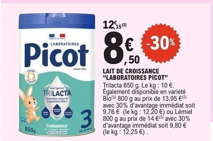 LAIT DE CROISSANCE “LABORATOIRES PICOT”