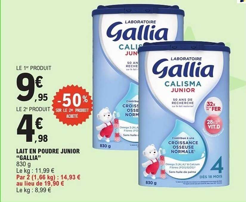 Lait en poudre junior “Gallia”