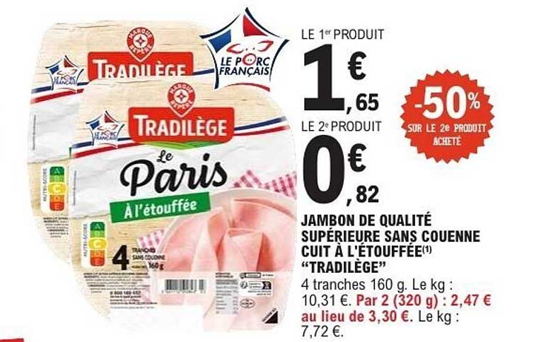 LE 1er PRODUIT 1€ 1,65 LE 2e PRODUIT 0€ 0,82 -50% SUR LE 2e PRODUIT ACHETÉ