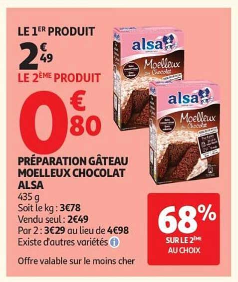 LE 1ER PRODUIT 2€49 LE 2ÈME PRODUIT 0€80
