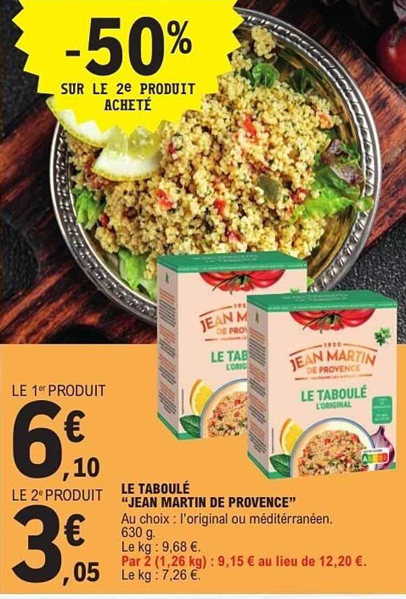 LE TABOULÉ “JEAN MARTIN DE PROVENCE”