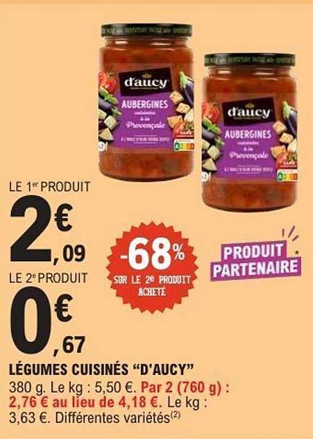LÉGUMES CUISINÉS “D’AUCY”