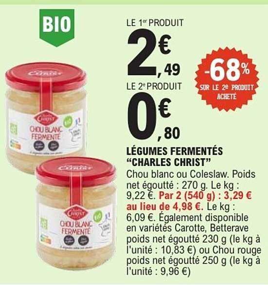 LÉGUMES FERMENTÉS “CHARLES CHRIST”