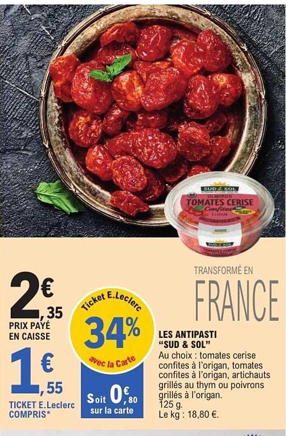 LES ANTIPASTI "SUD & SOL"