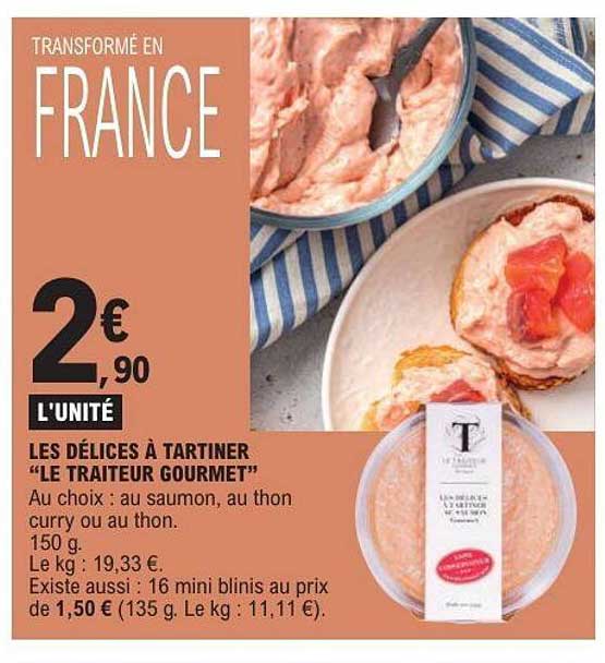 LES DÉLICES À TARTINER “LE TRAITEUR GOURMET”