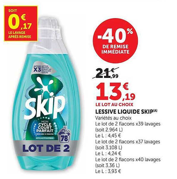 LESSIVE LIQUIDE SKIP(A)