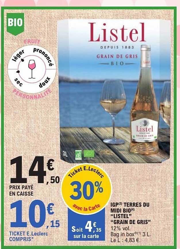 Listel GRAIN DE GRIS BIO