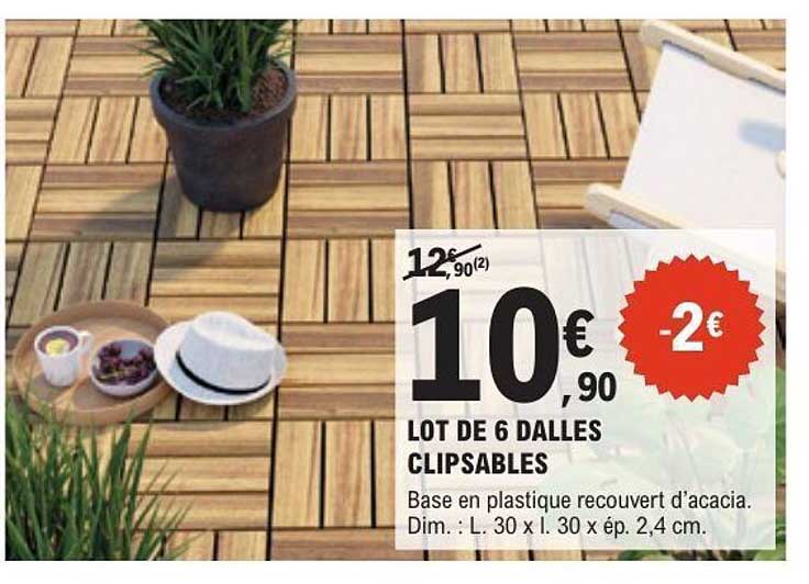 LOT DE 6 DALLES CLIPSABLES