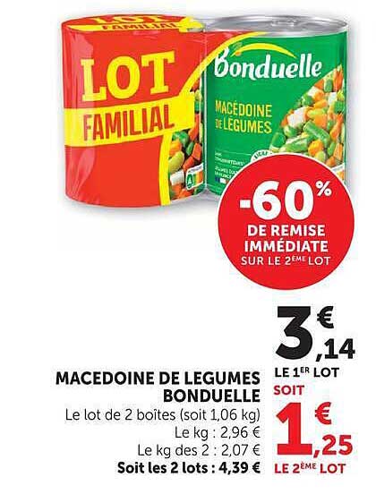 MACEDOINE DE LEGUMES BONDUELLE