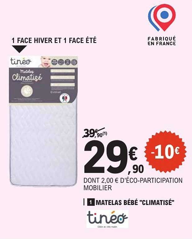 MATELAS BÉBÉ "CLIMATISÉ"