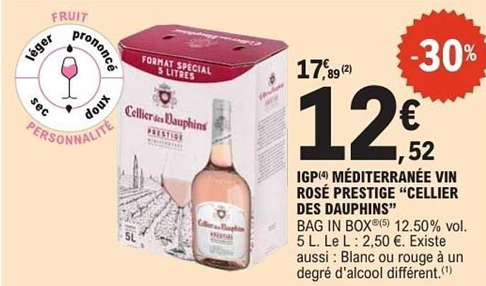 MÉDITERRANÉE VIN ROSÉ PRESTIGE “CELLIER DES DAUPHINS”