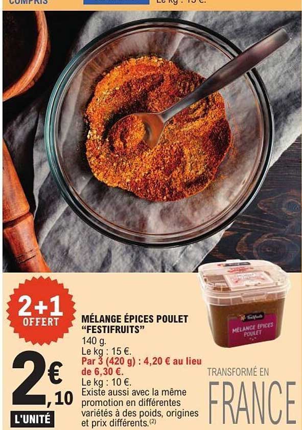 MÉLANGE ÉPICES POULET "FESTIFRUITS"